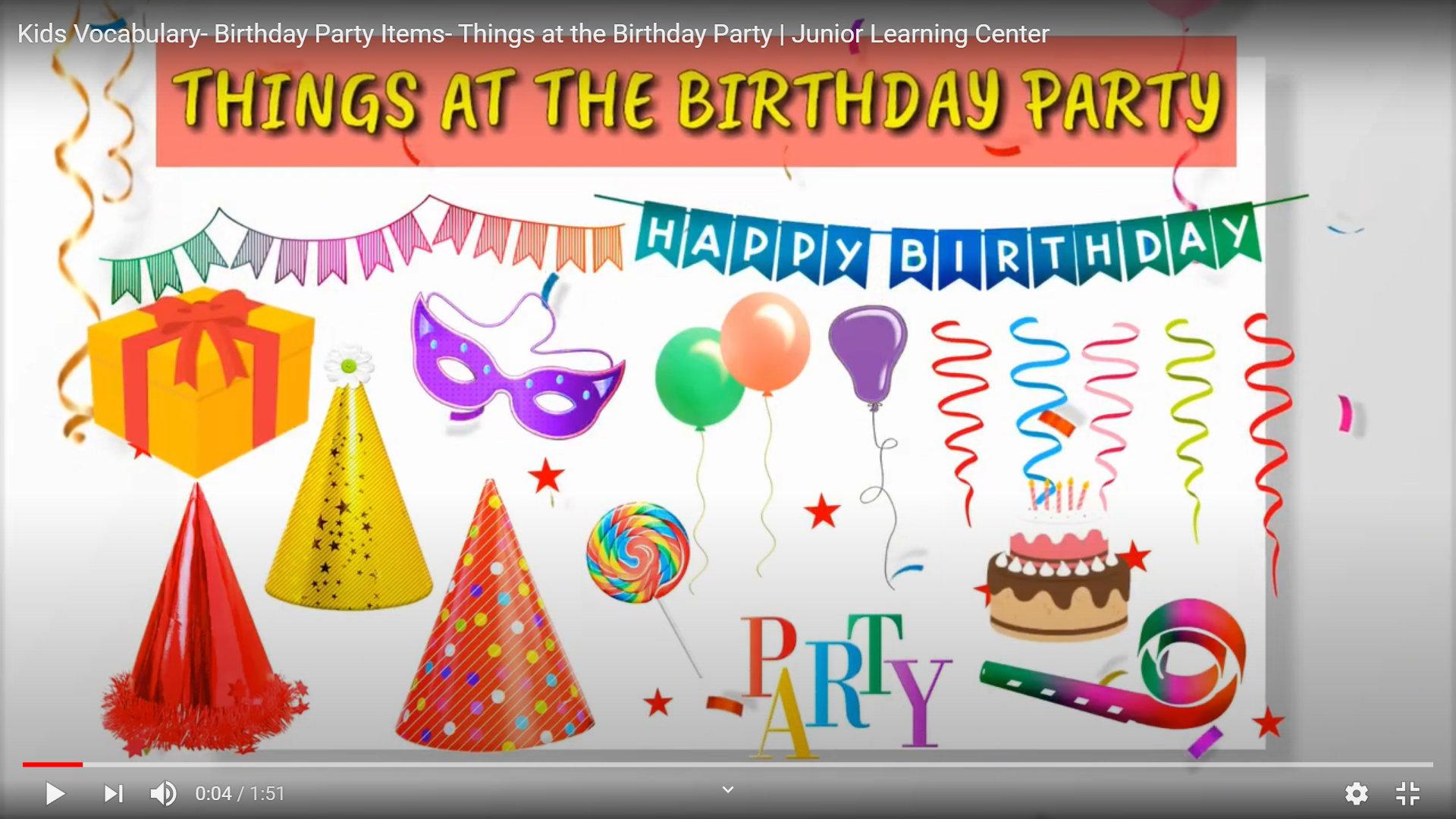 Things At The Birthday Party