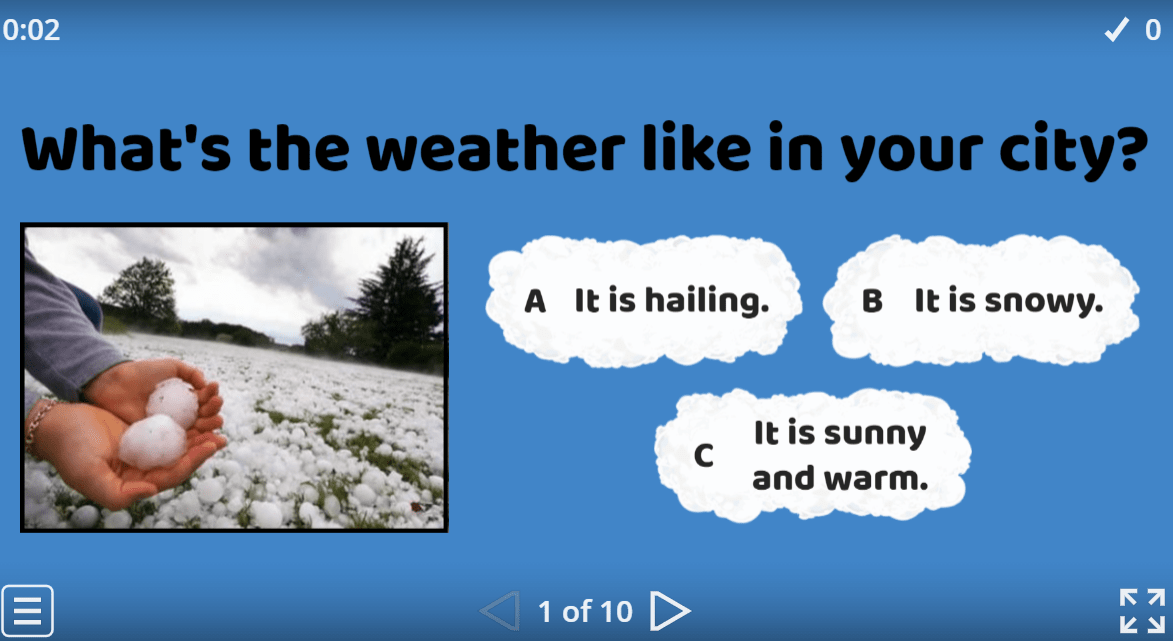 What's the weather like today?