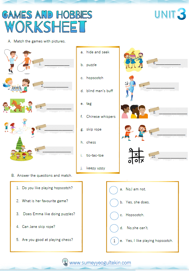 Games and Hobbies (Interactive)