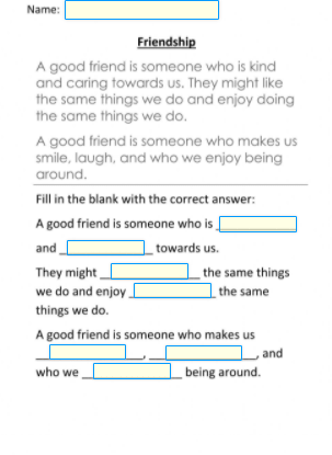 Friendship activity by sameia