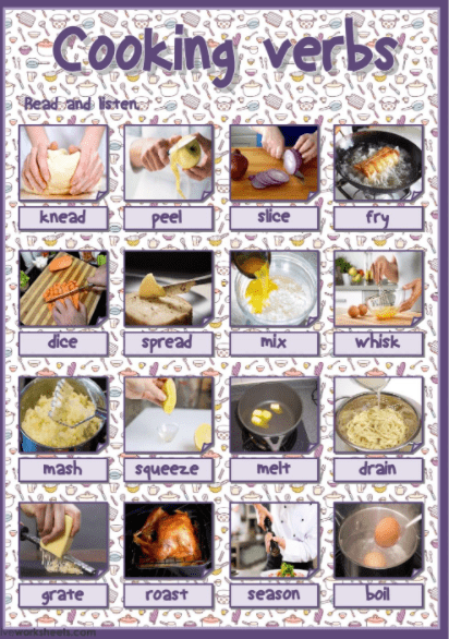 Cooking Verbs by victor
