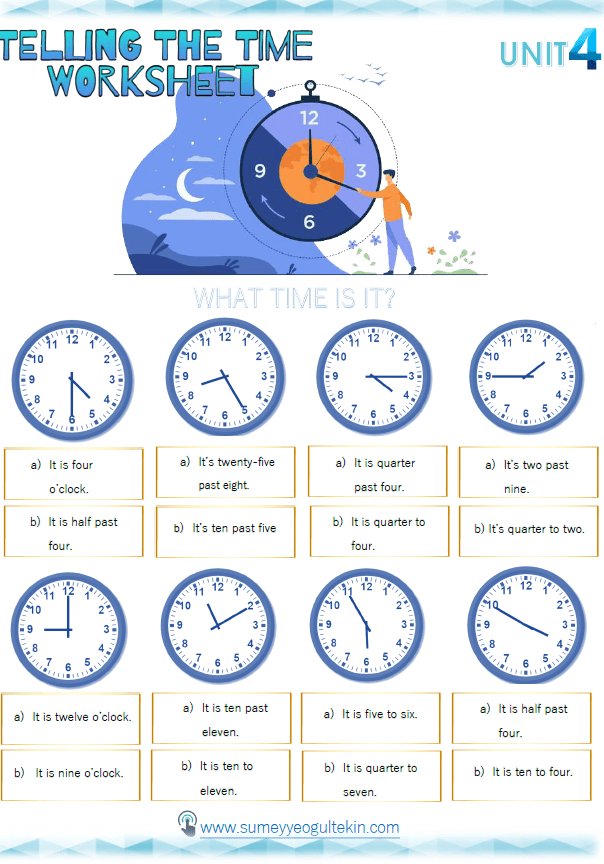 5.4 Telling the time (INTERACTIVE)