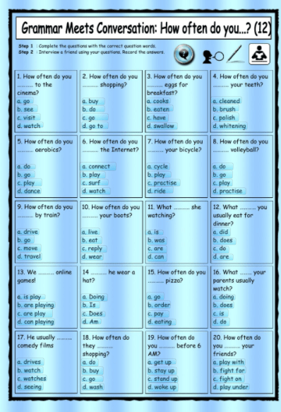 8.2 How often do you? by Teacher_Lourders1