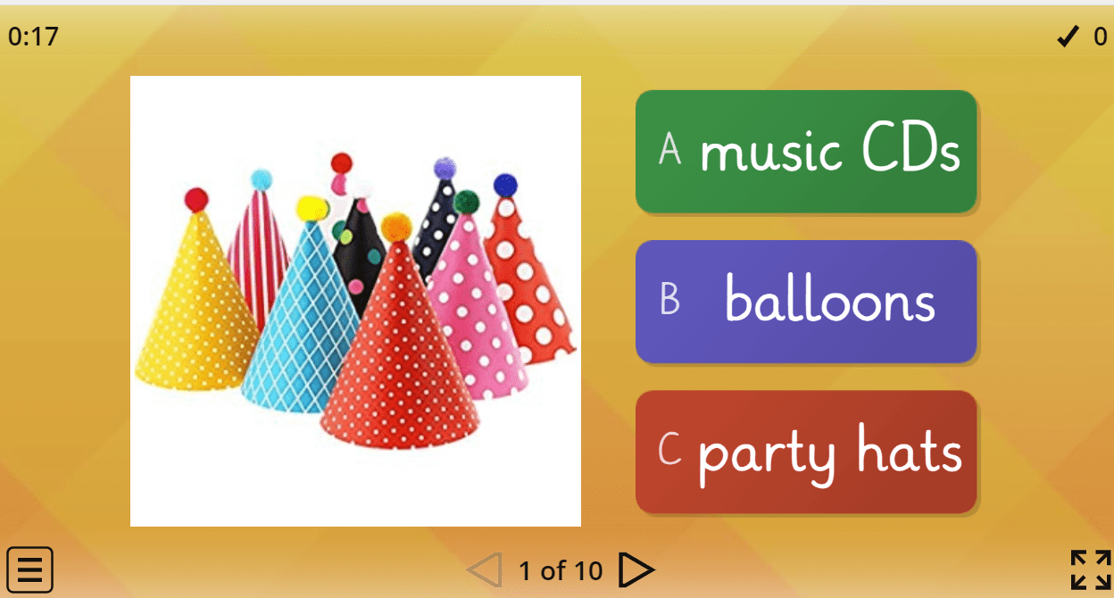 7.6 Party Needs (Quiz) 7.Sınıf İngilizce Celebrations