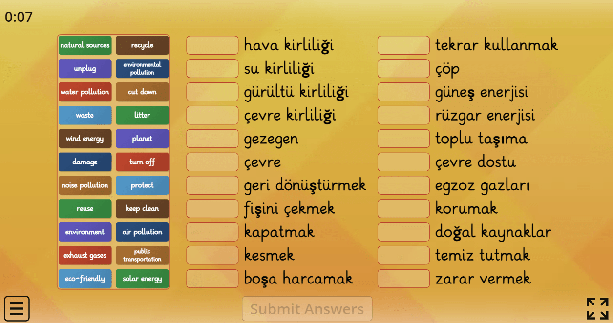 6.9 Saving The Planet Vocabulary