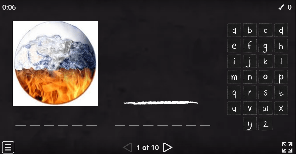 8.10 Natural Forces (Hangman)