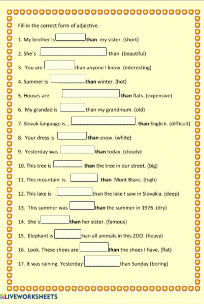 7.10 Comperatives Activity by agula17w