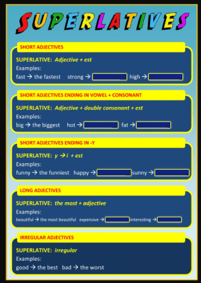 7.10 Superlatives by victor (7.Sınıf İngilizce)