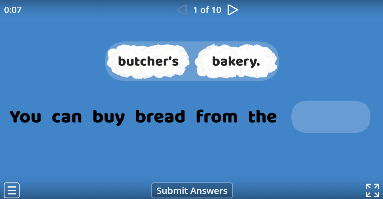 5.2 My Town - Fill In The Blanks (