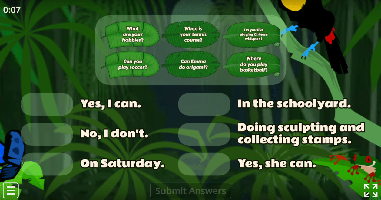 5.3 Answer the Questions (5.Sınıf İngilizce Oyun Games and Hobbies)