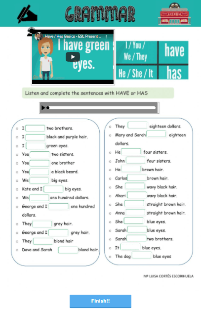 7.1 have got / has got by MarisaCortesEscorinhuela