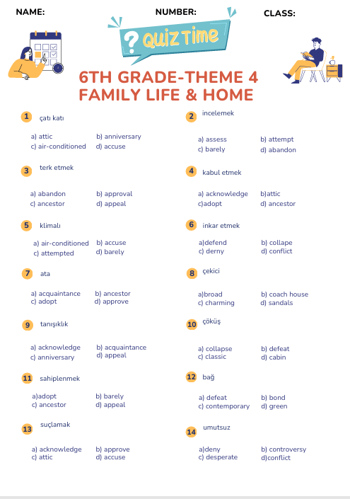 Multi English 6th Grade - Theme 4 - Family Life and House