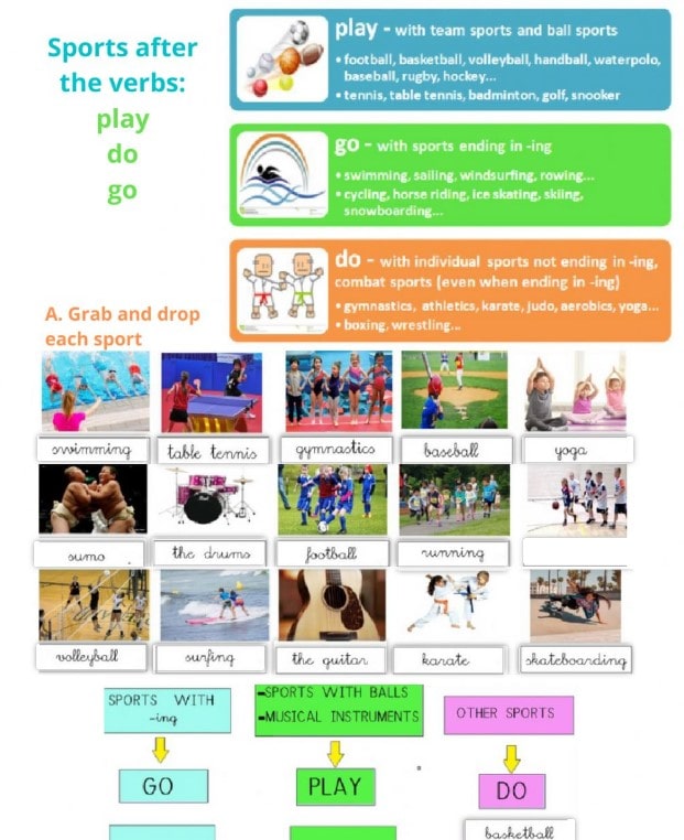 Play Do Go sports worksheet